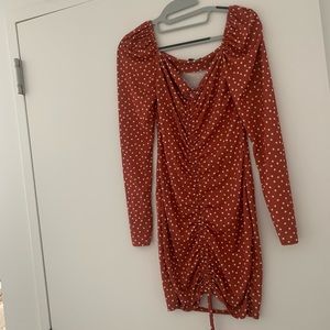 Polka dot body con dress